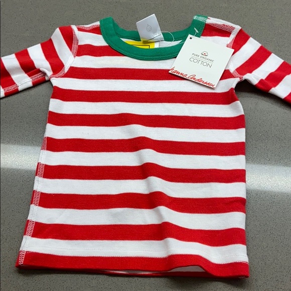 Hannah Anderson red/green striped pj’s NWT 6-9M - Picture 2 of 3